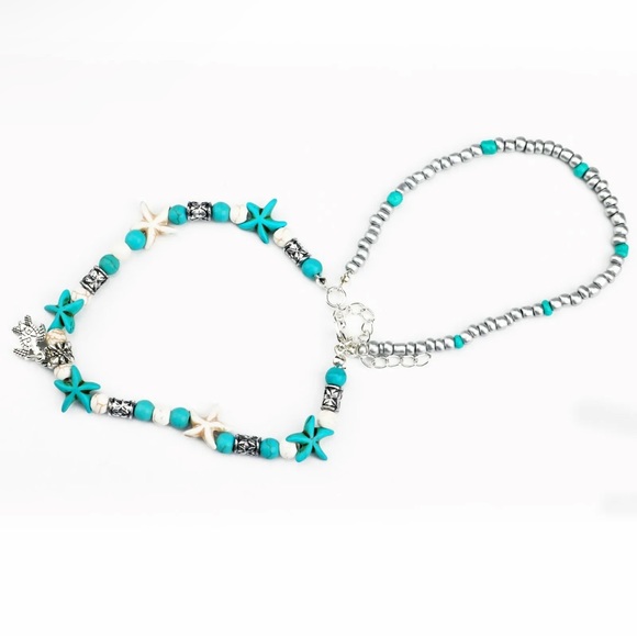 Turquoise Turtle Anklet - Picture 7 of 8